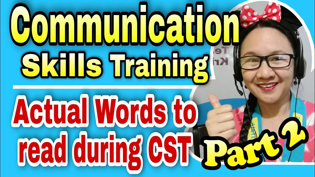 51TALK Communication Skills Training - Actual Words to Read  During CST Part 2