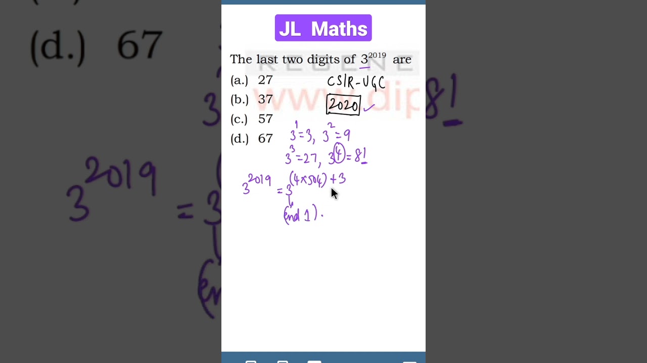 JL Maths - TS SET problems