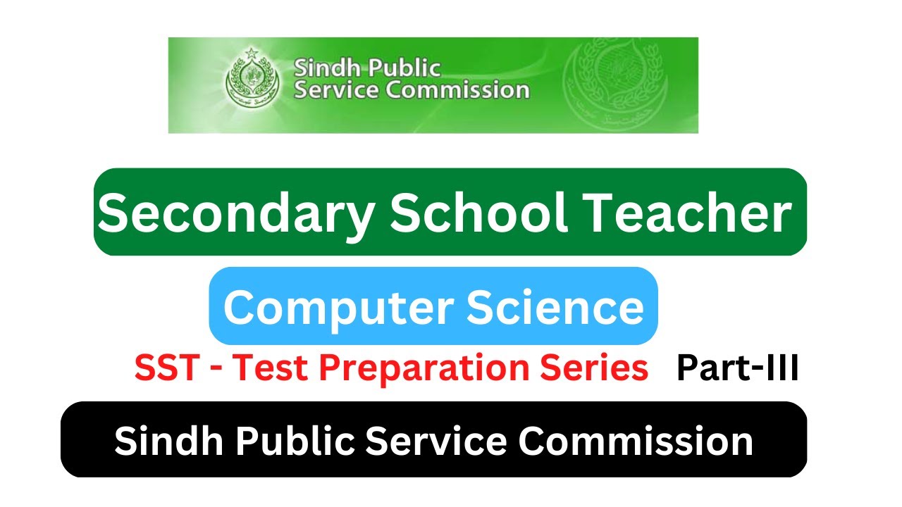 SST Secondary School Teacher | SPSC | Computer Science Part-III | Test Preparation Series