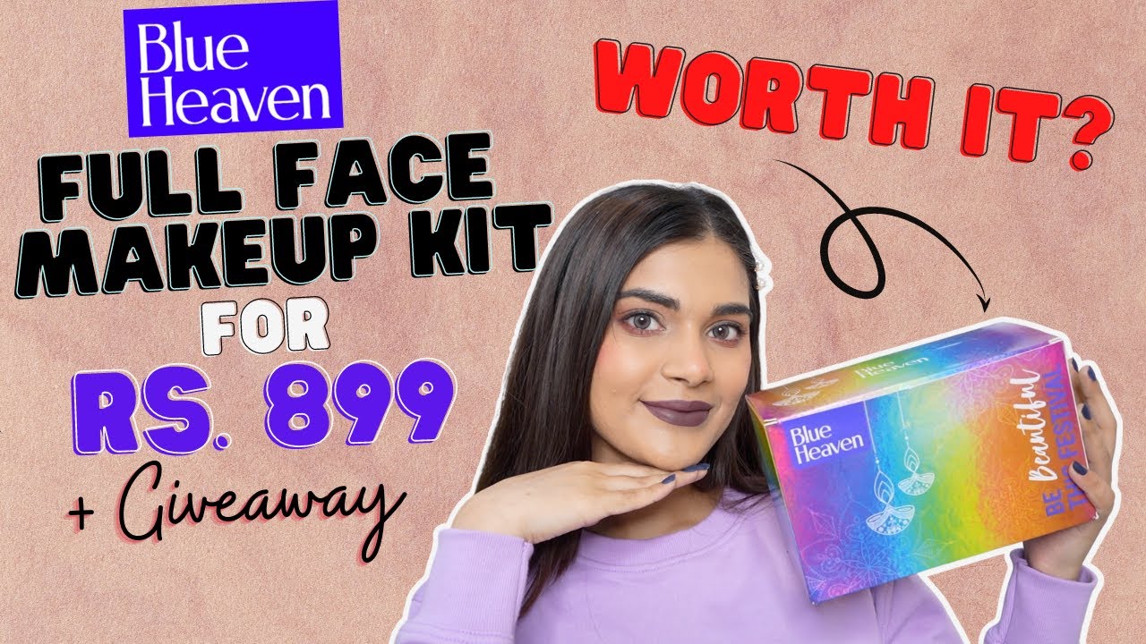 BLUE HEAVEN MAKEUP KIT FOR ₹899? 😍 + Giveaway | Worth the Money? | Beginner-Friendly | Saina Sekhri