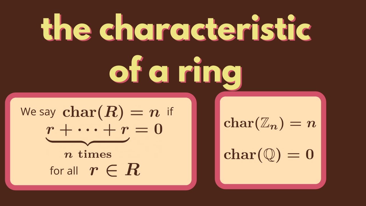Abstract Algebra | The characteristic of a ring.