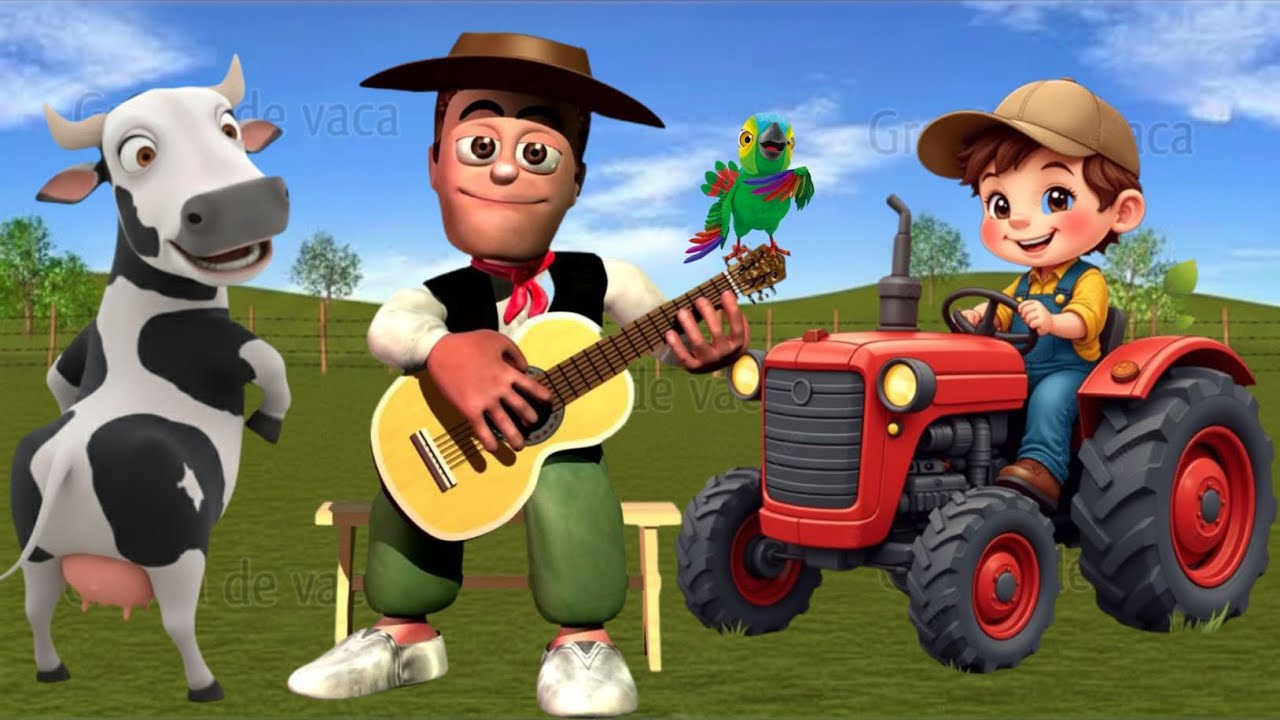 El Pollito pío 3d - el Toro y el Tractor de la Granja -el Pollito y el Tractor de la Granja