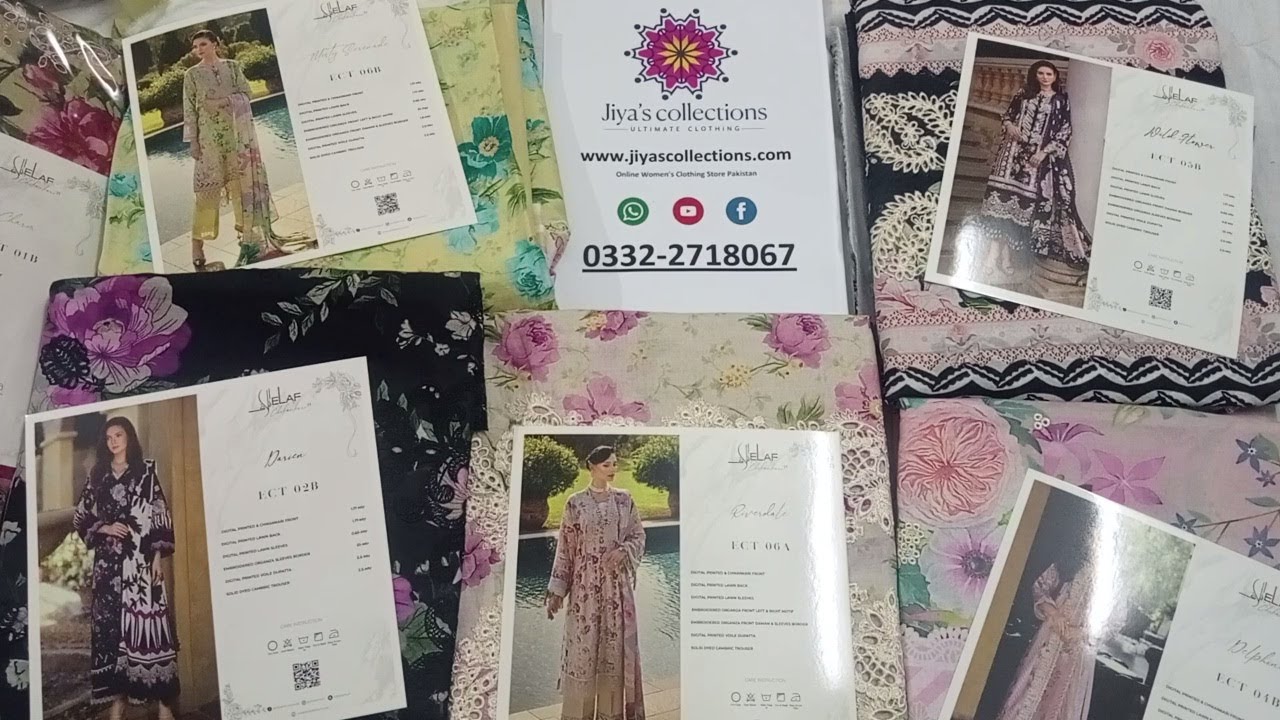 ELAF Chikankari Embroidered Digital Printed Luxury Lawn Suits