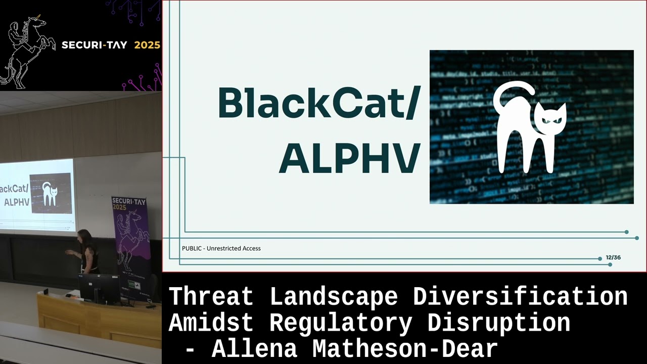 Securi-Tay 2025: Threat Landscape Diversification Amidst Regulatory Disruption -Allena Matheson-Dear