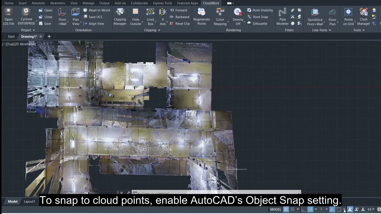 Using the Floor Plan Tool in CloudWorx for AutoCAD