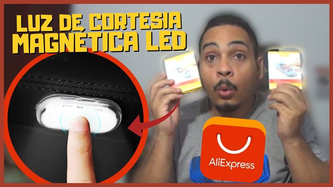 LUZ DE CORTESIA LED MAGNÉTICA PARA CARRO ALIEXPRESS ! SERVE EM QUALQUER VEÍCULO !