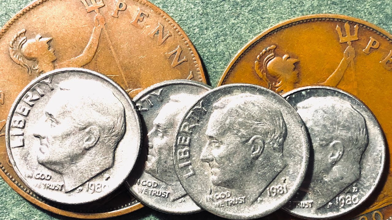 1980 & 1981 P & D Mint Mark Dimes