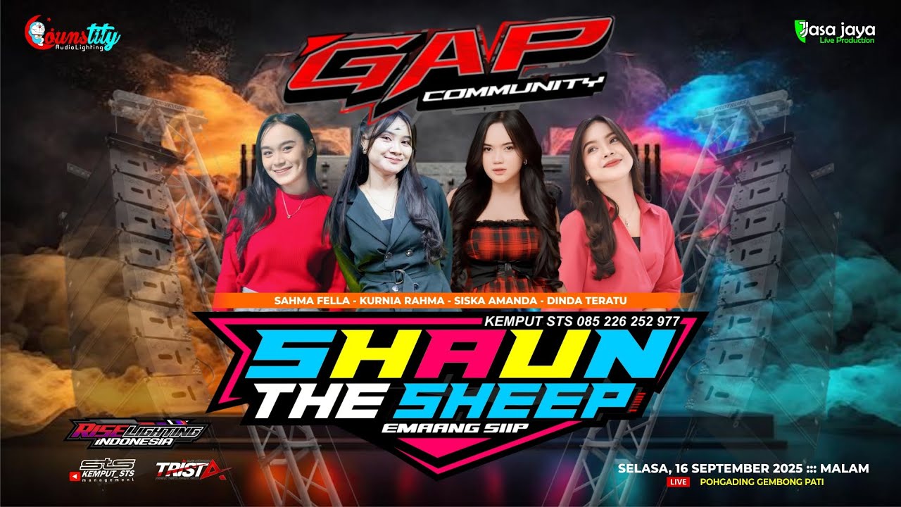 LIVE SHAUN THE SHEEP - HAPPY PARTY GAP COMMUNITY - POHGADING GEMBONG PATI | COUNSTITY AUDIO