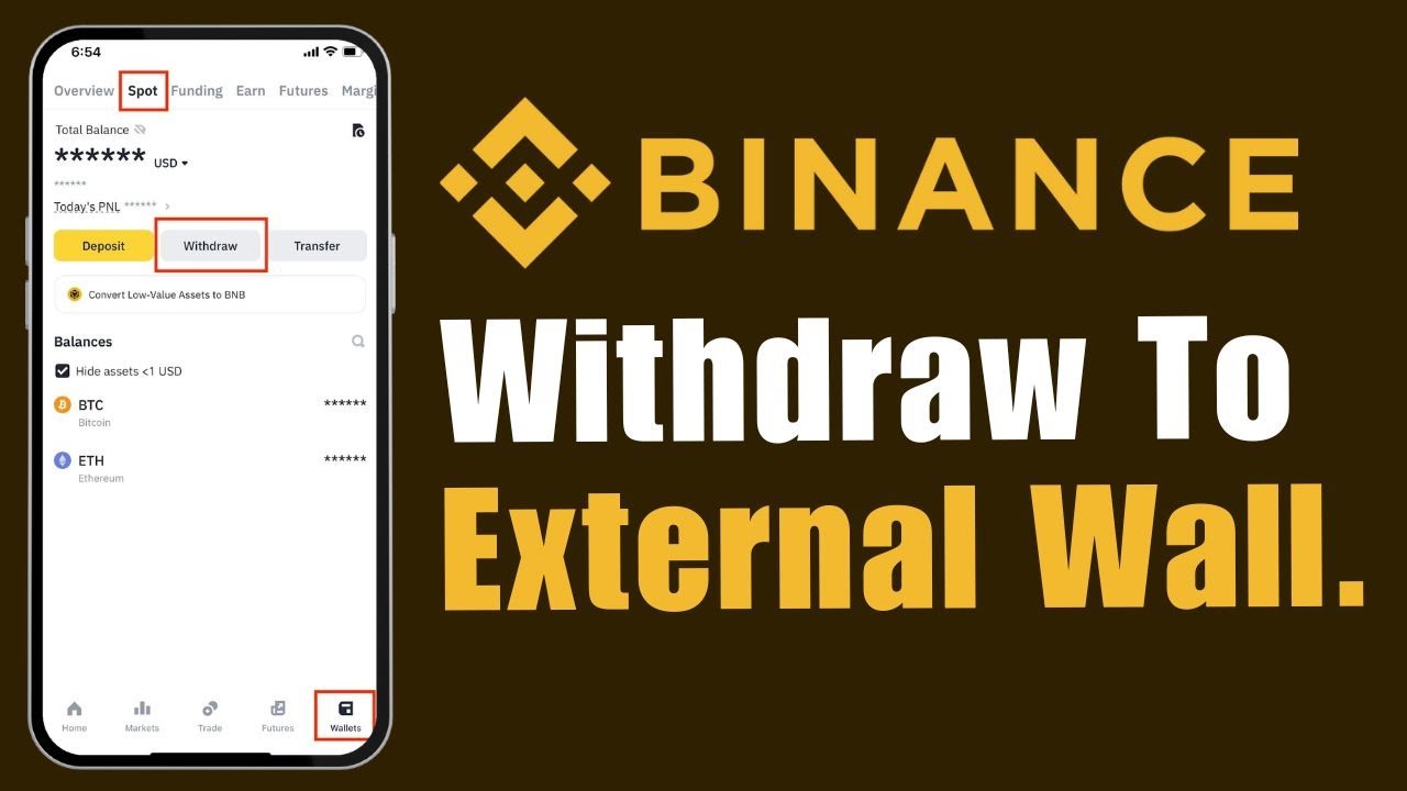 How to WITHDRAW on BINANCE EXCHANGE to External Wallet | App Tutorial