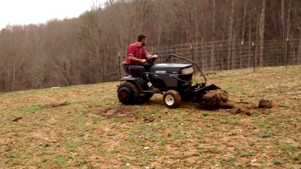 Front End Scoop Attachment For Your Riding Mower Review and Use.
