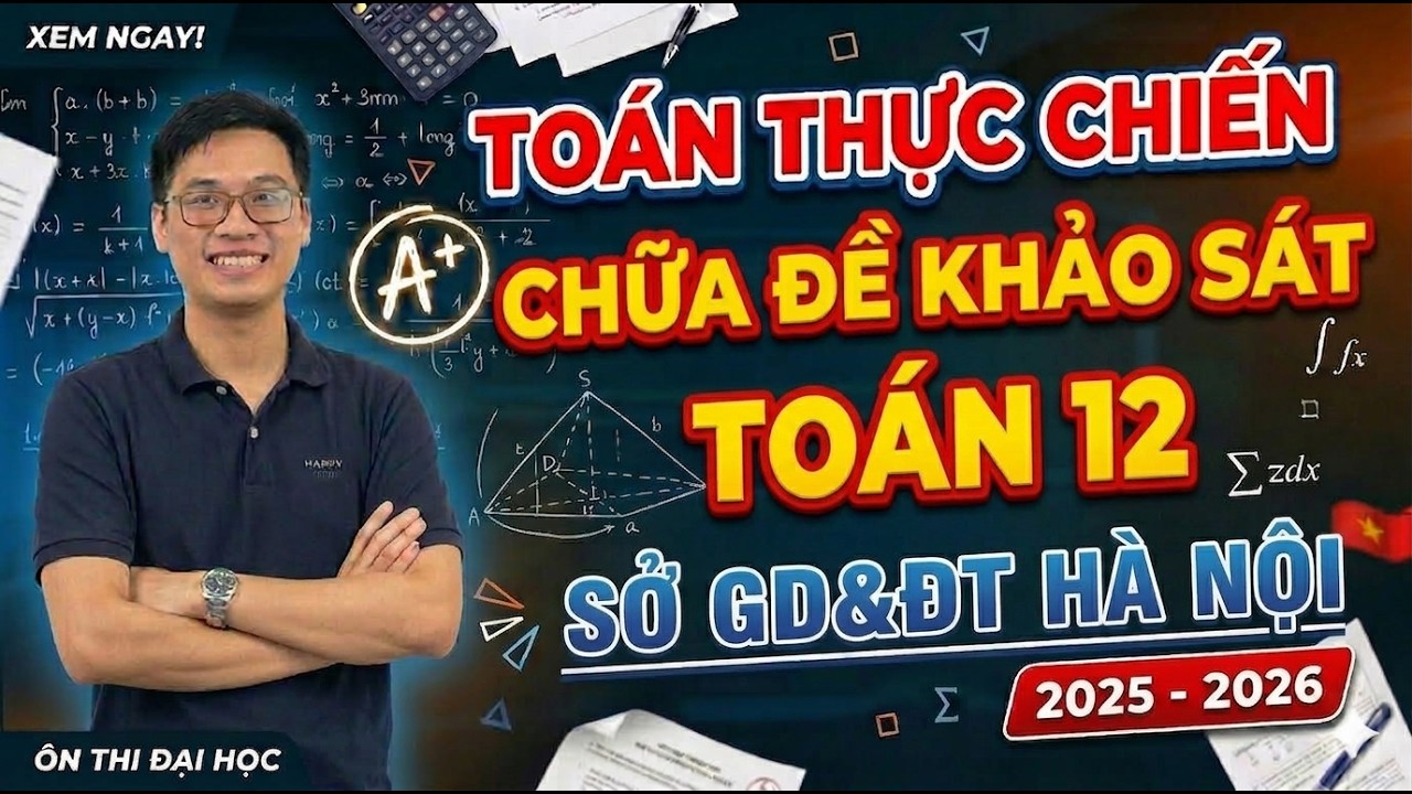 Chữa đề khảo sát Toán 12 Sở GD&ĐT Hà Nội 2025-2026