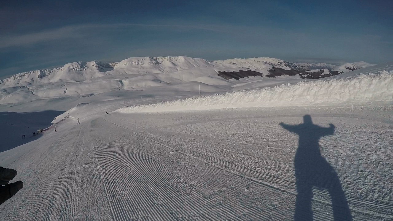 Roccaraso Monte Pratello Aremogna Pizzalto 12 02 2017 Snowboard Sci GOPRO HERO 4
