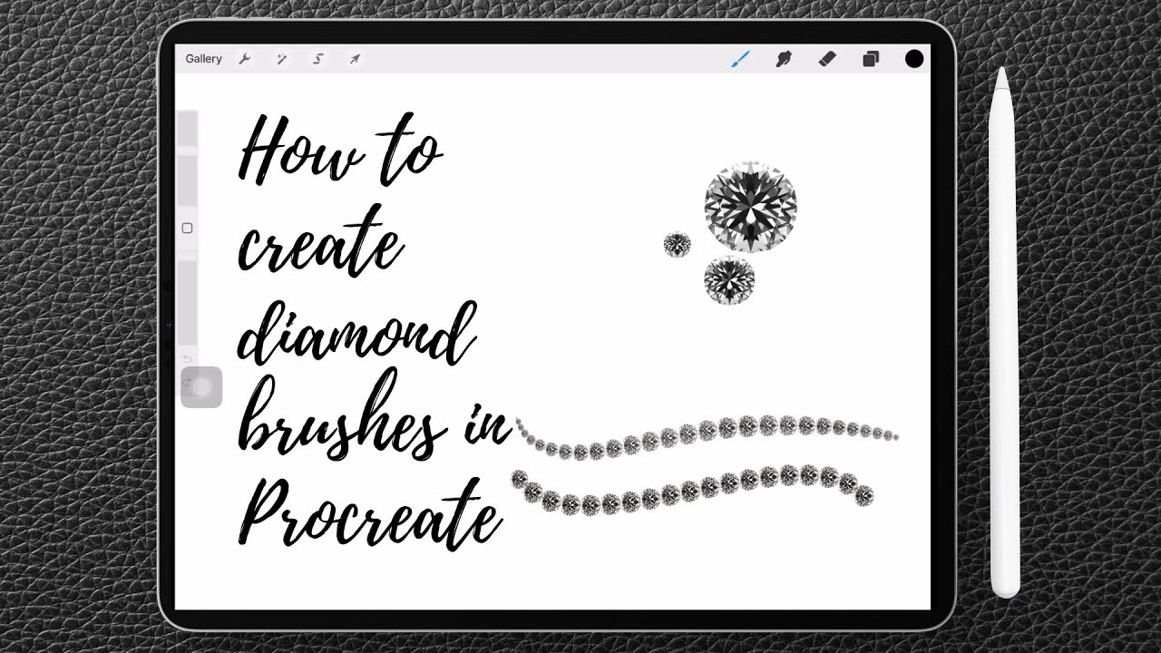 How to create diamond brushes in Procreate detailed tutorial