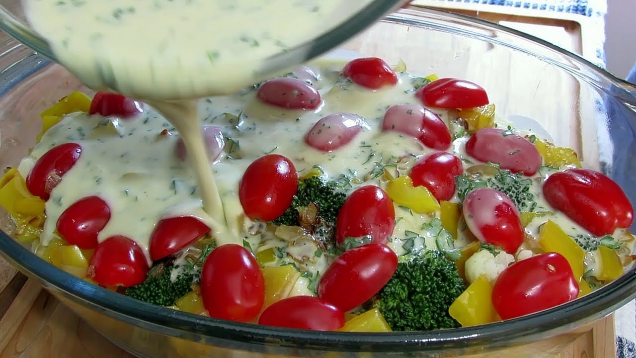 Gratin de brocoli et de chou-fleur, recette facile / Broccoli and Cauliflower Gratin Recipe