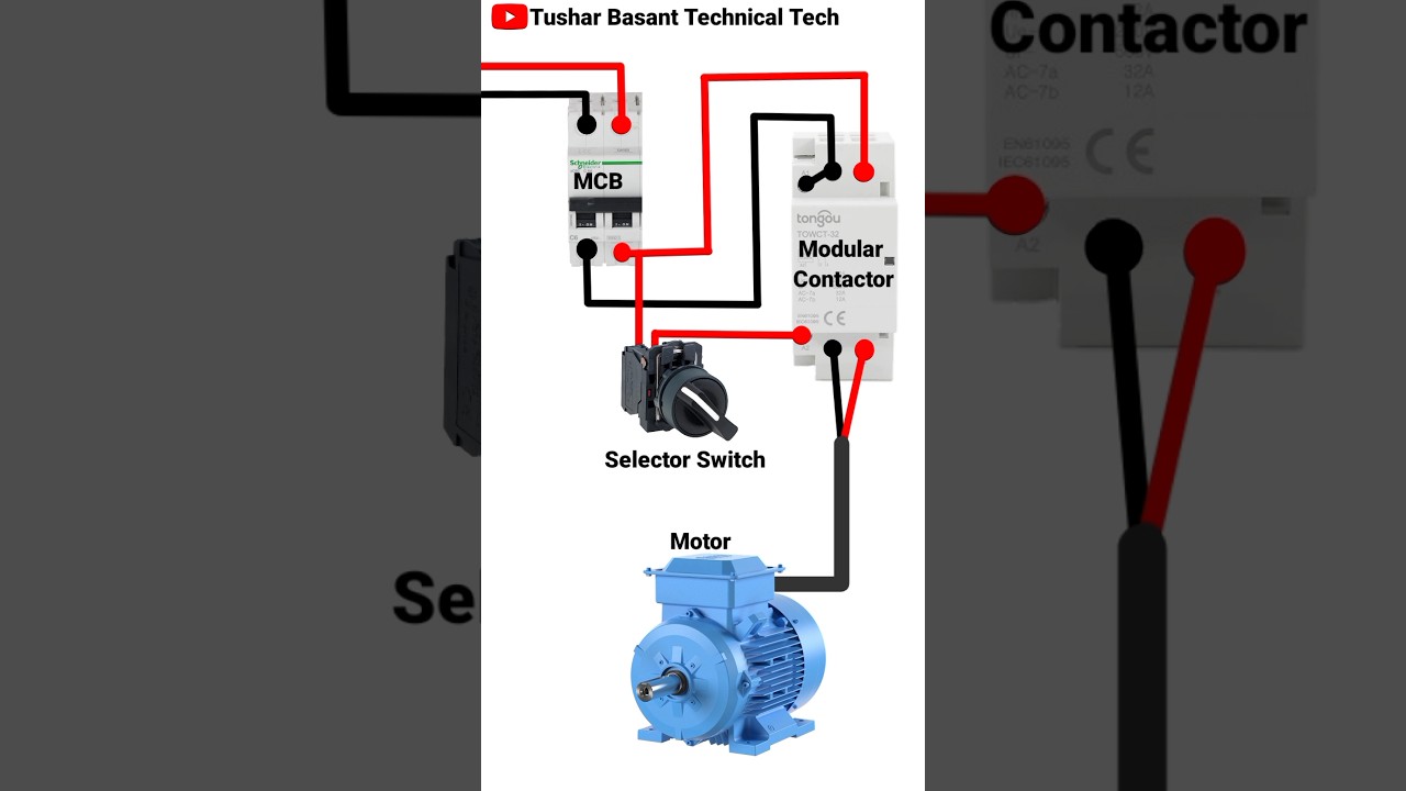 Single Phase Motor Modular Contactor #shorts