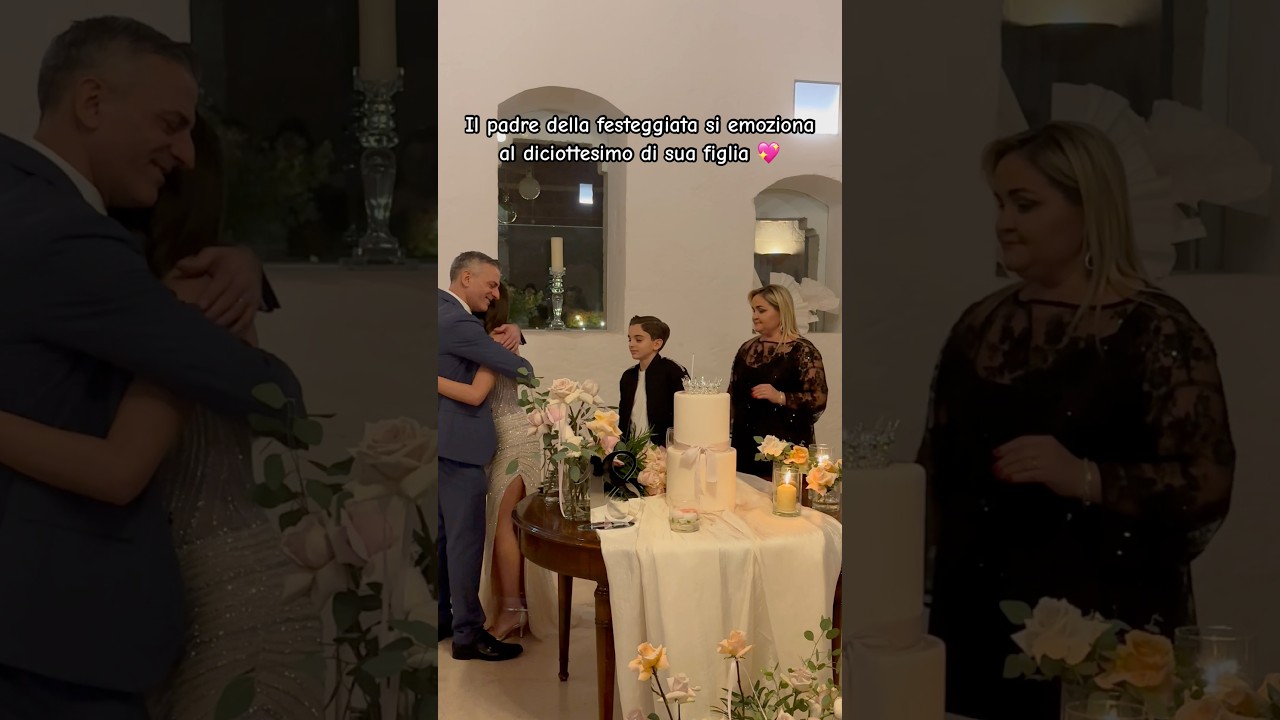 Il padre della festeggiata si emoziona al diciottesimo di sua figlia#diciottesimo #padre #figlia