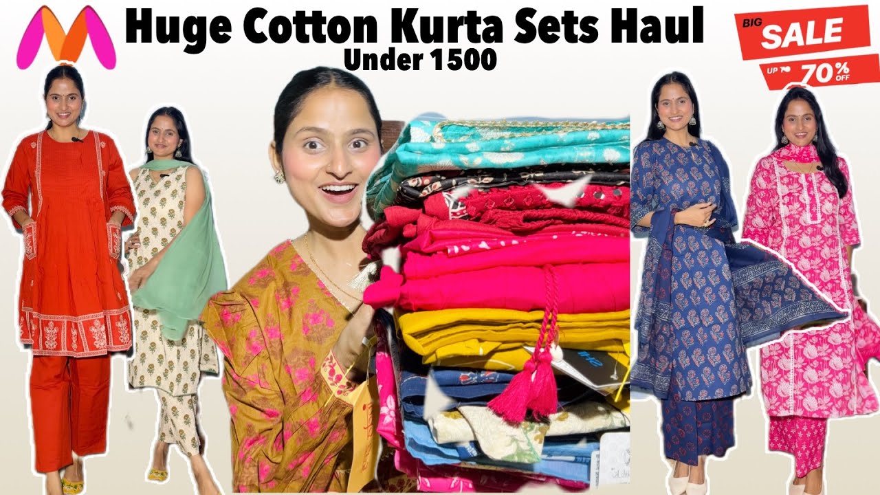 Myntra Huge Kurta Sets Haul/ Co-ord Sets Haul | Kurta Sets Under 1500 | Starting Just From 700