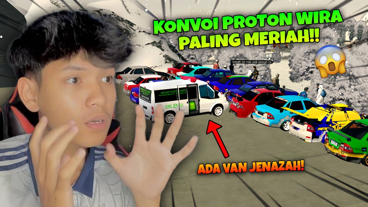 KONVOI PROTON WIRA VIRAL KE SNOW ISLAND | ADA VAN JENAZAH SESAT? | Car Parking Multiplayer