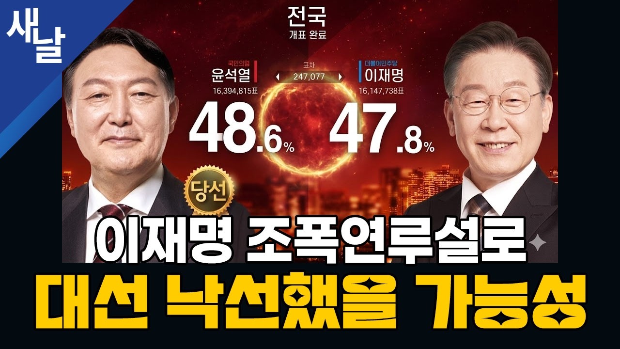 법원 인정! 이재명 조폭연루설로 대선 낙선했을 가능성