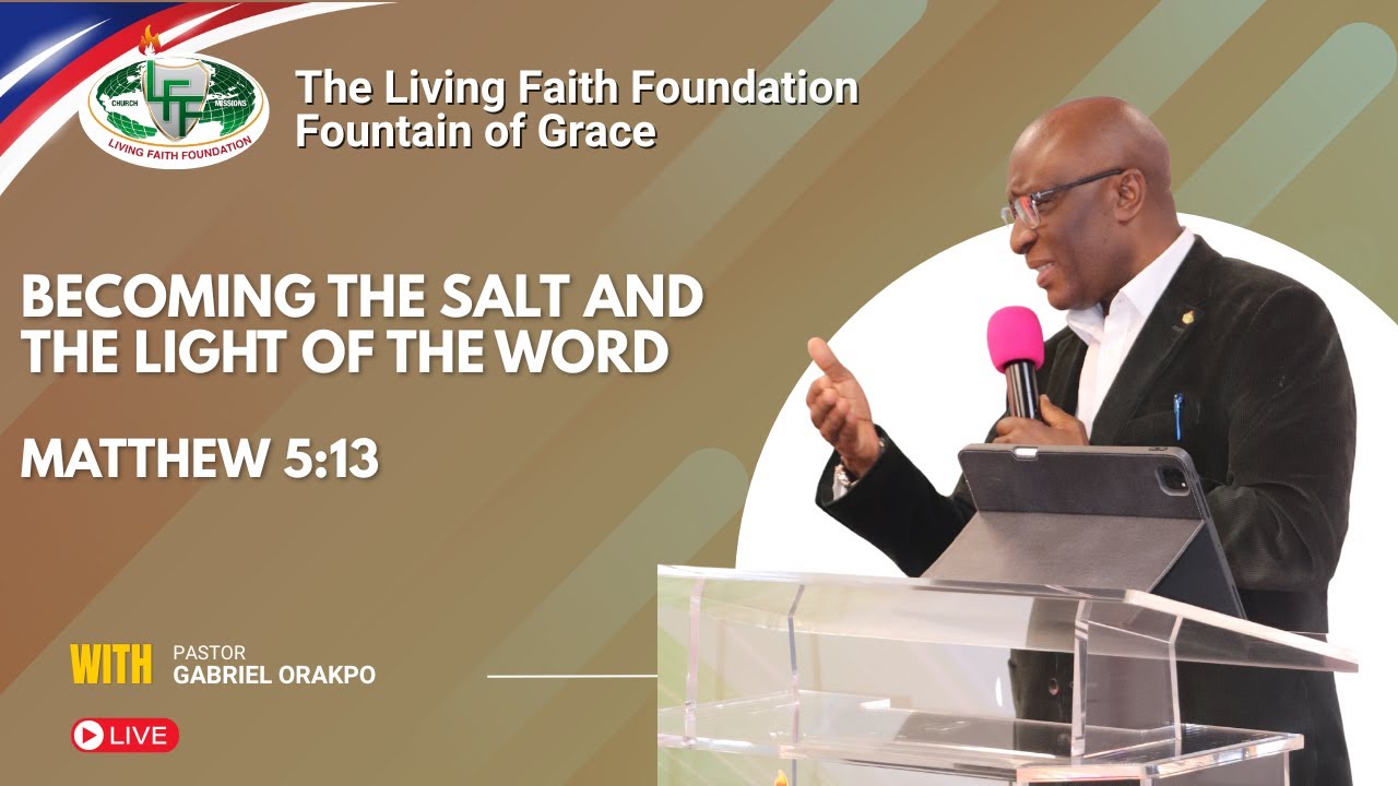 Becoming the Salt and the Light of the World. Matthew 5:13 - Sunday service 7th December 2025