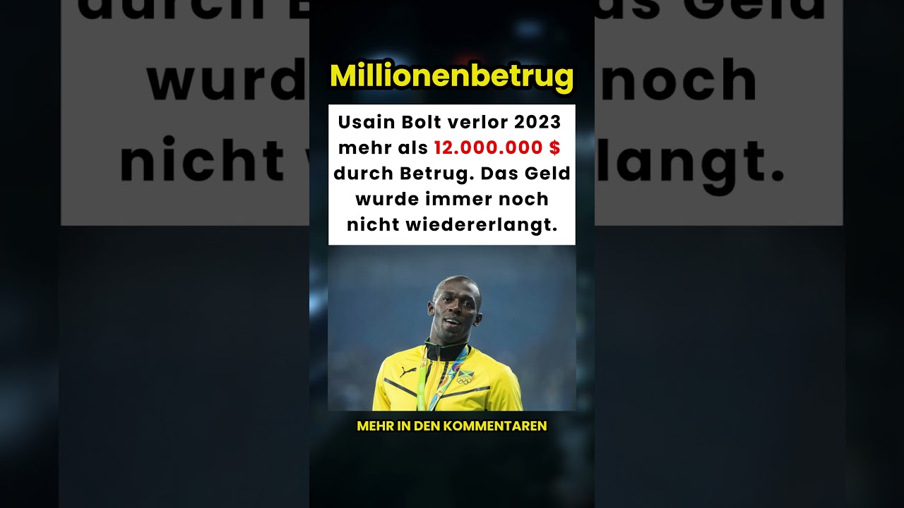 Usain Bolt verlor 2023 mehr als 12 Millionen Dollar durch Betrug! 🤯