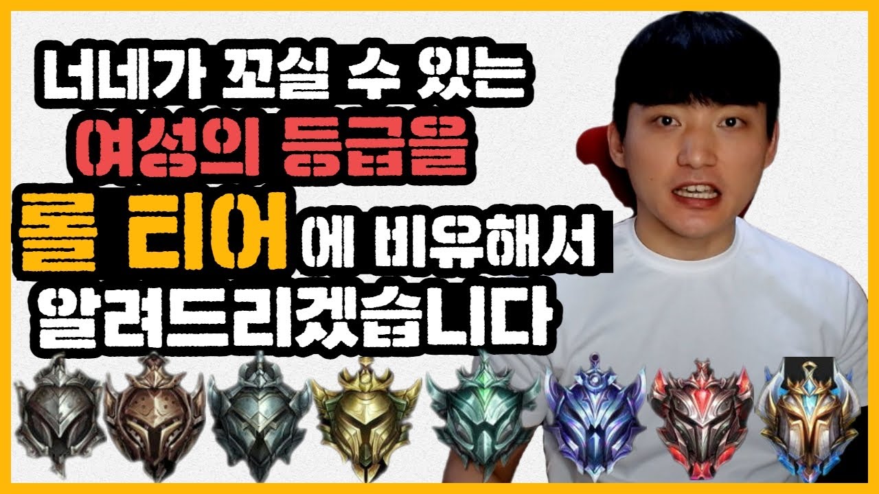본인이 어느 정도 `급` 의 여성을 꼬실 수 있는지 정확하게 알려드리겠습니다