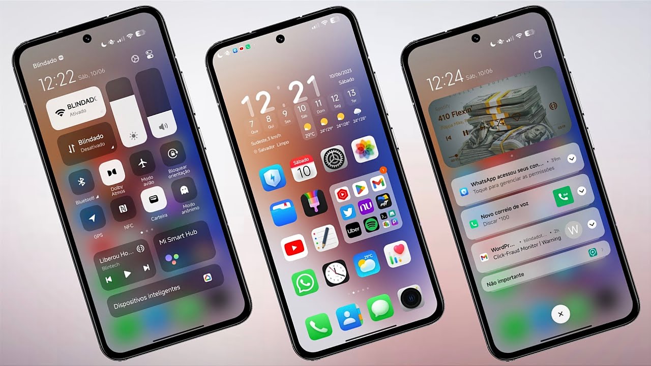 🥳 O Melhor Tema iOS para o Seu Xiaomi - Animação Nos Ícones - iOS Blur Control Center - MTZ