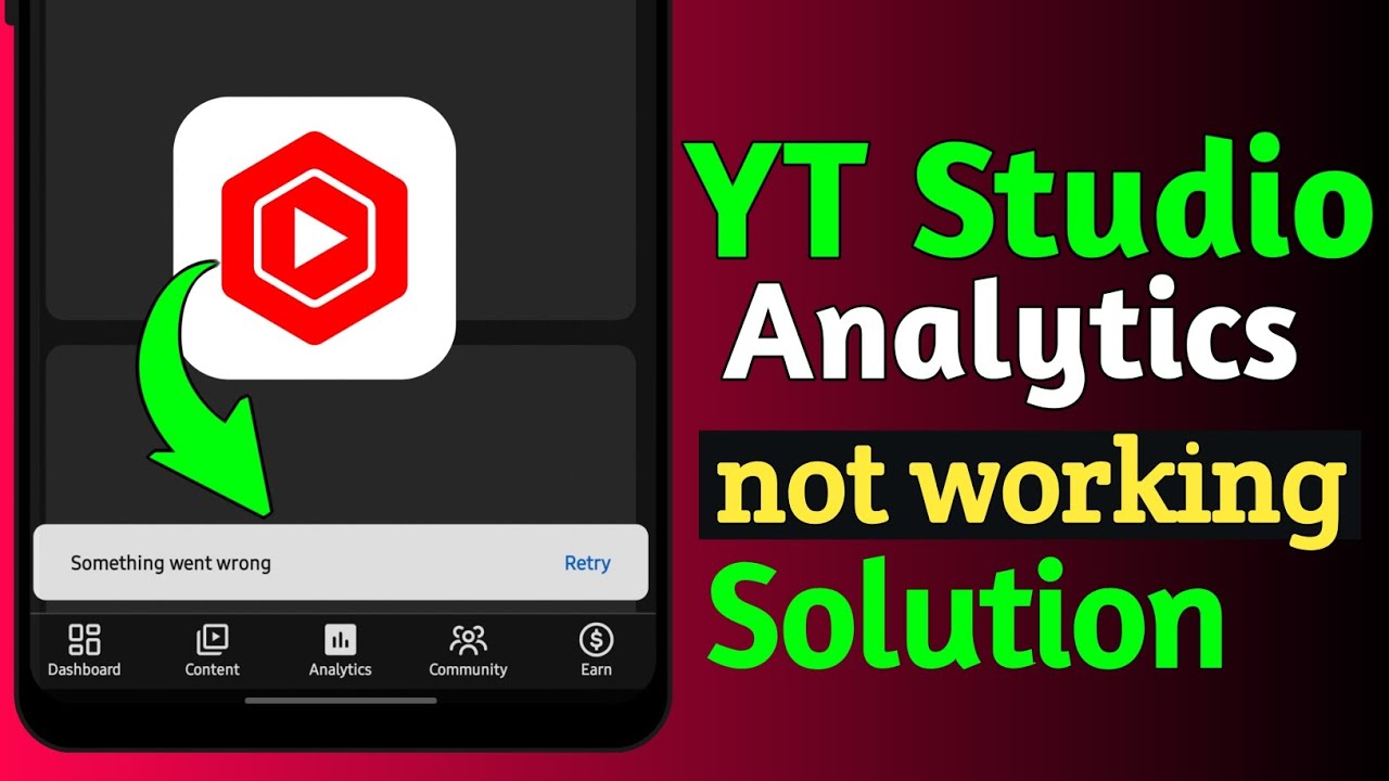 YT Studio Analytics Not Working 2026 | Something Went Wrong YouTube Studio Fix | YouTube Studio 