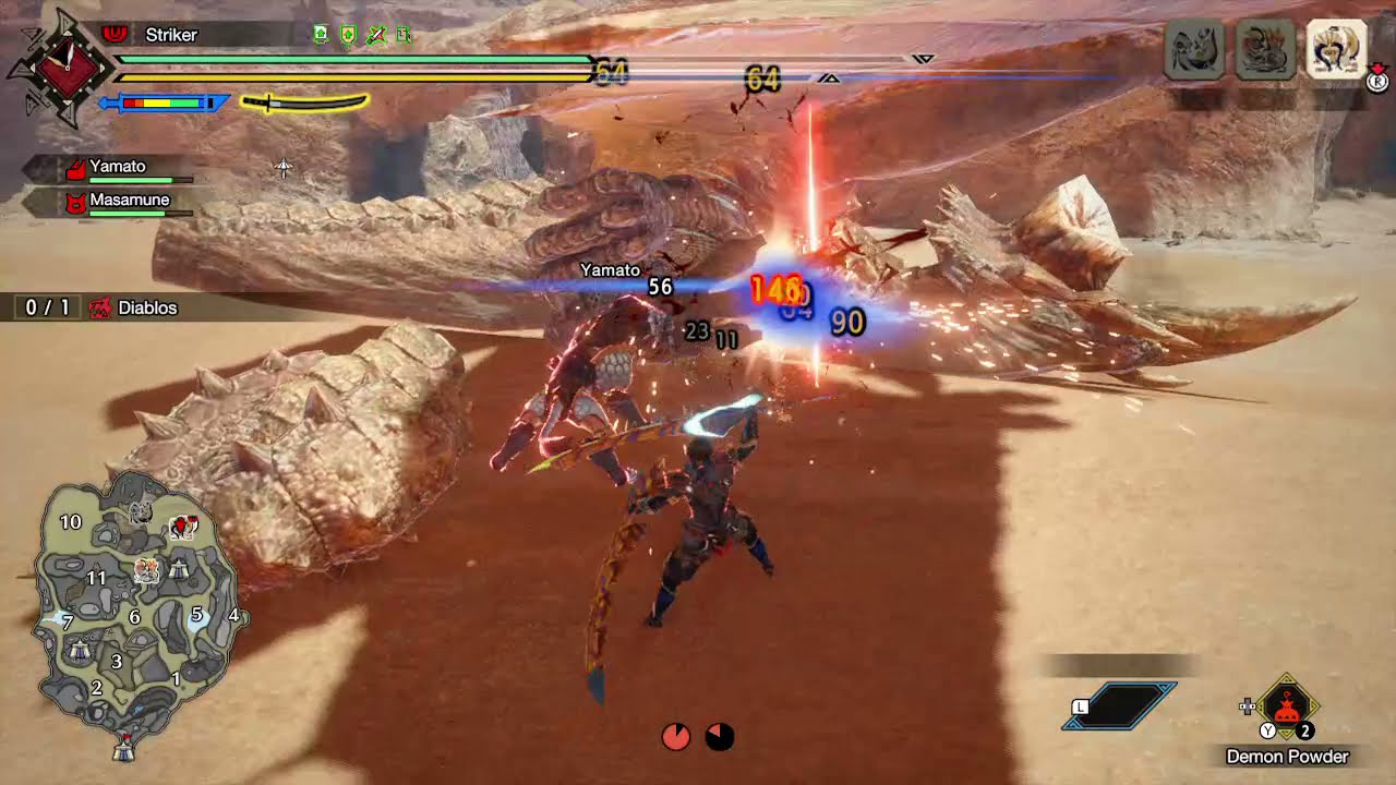 MH Rise - Diablos - Longsword Solo, last 30 seconds of the hunt