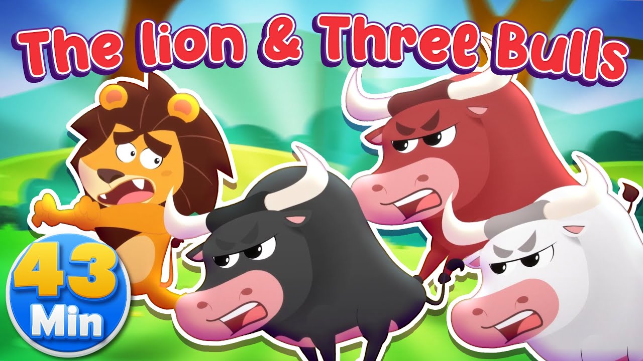The Three Bulls and the Lion and more nursery rhymes and kids songs - Hudhud English