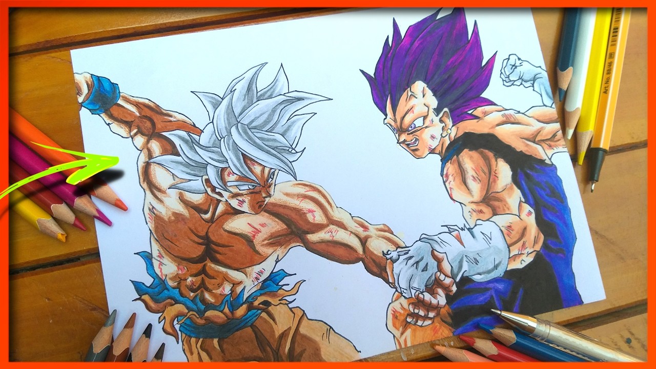 Hoje Como desenhar o Goku INSTINTO VS Vegeta Ego Superior