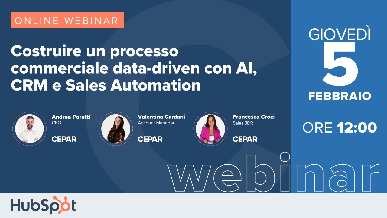 Come costruire un processo commerciale data-driven con AI, CRM e Sales Automation
