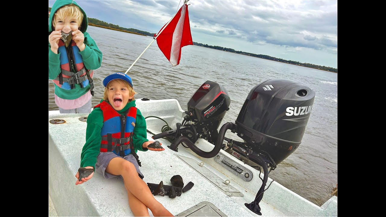Diving for Megalodon Shark Teeth! Dad & Son's Epic  Fossil Adventure