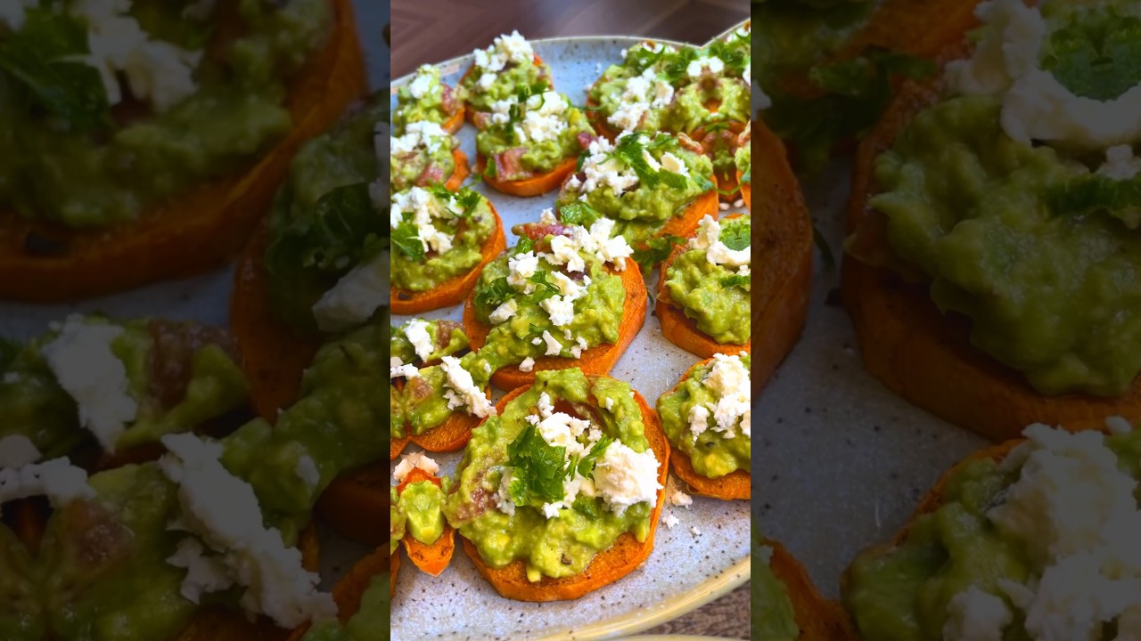 Gef&uuml;llte S&uuml;&szlig;kartoffel mit Avocado und Fetak&auml;se &ndash; Einfaches und Gesundes Rezept #healthy #easyrecipe