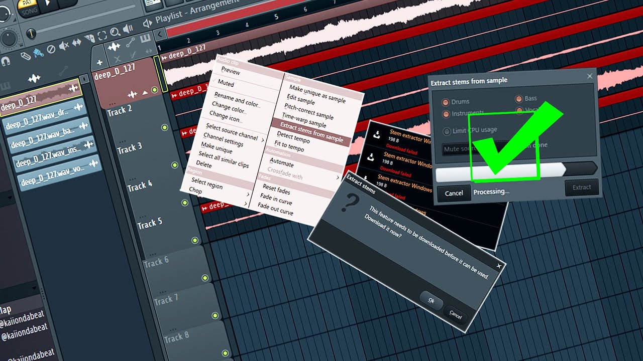 Como Corrigir Stem Extractor Error Offline (FL Studio Tutorial)