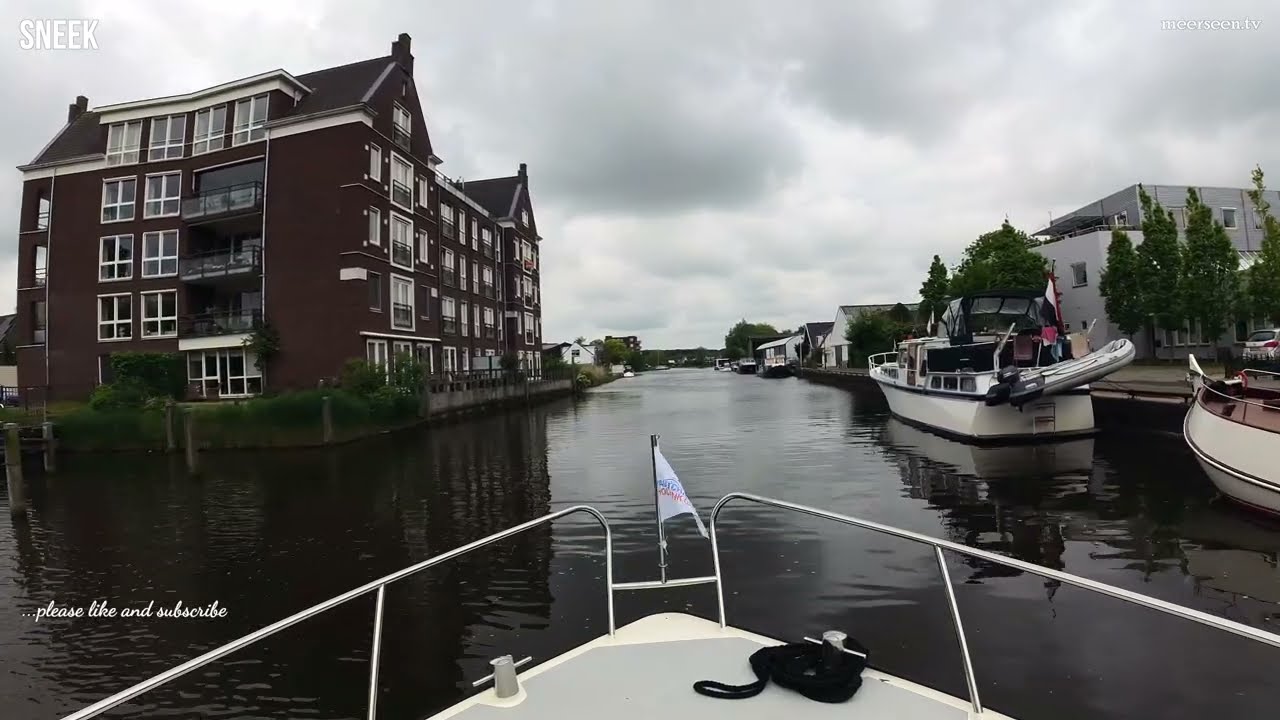 Sneek to Bolsward - REALTIME Slowsail ASMR - Holland by Boat