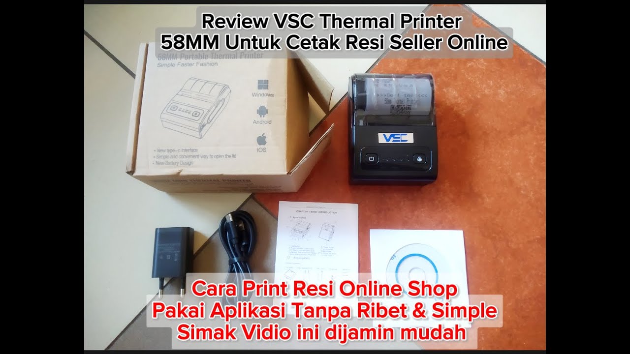 Review Printer Thermal VSC 58 MM || Cara Cetak Resi Shopee & Tokopedia degan Printer Thermal VSC