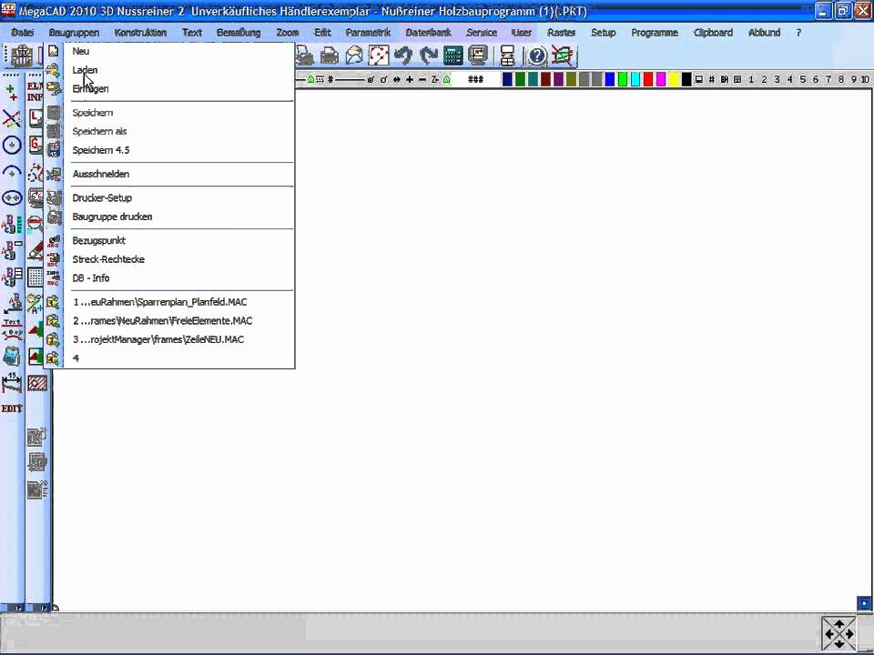 01. Die Funktion der freien Rahmen im Nussreiner Projektmanager 5.0
