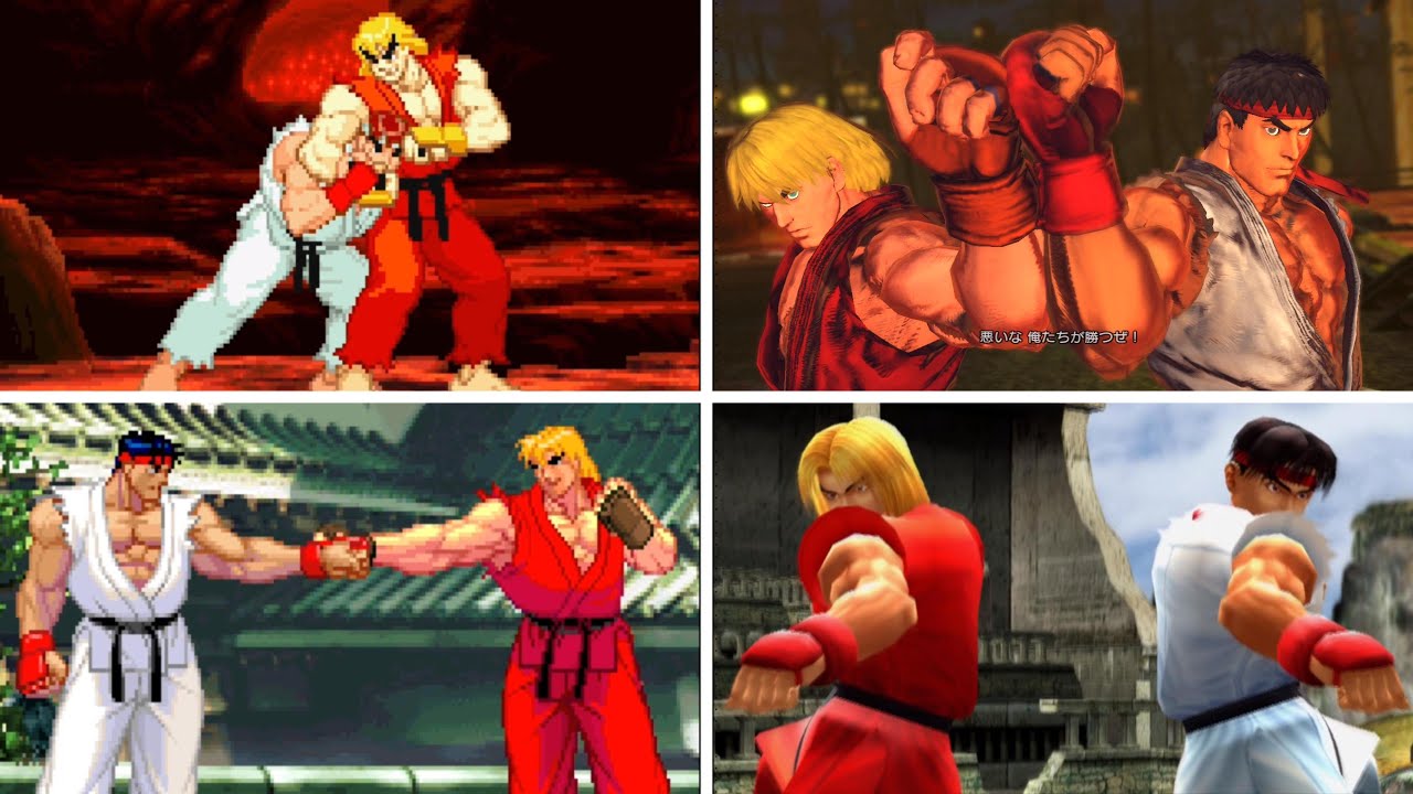 リュウ・ケン 全特殊イントロまとめ　ストリートファイター・カプエス・ストクロ　鉄拳　Street Fighter　3rd Strike　Capcom vs. SNK　Tekken