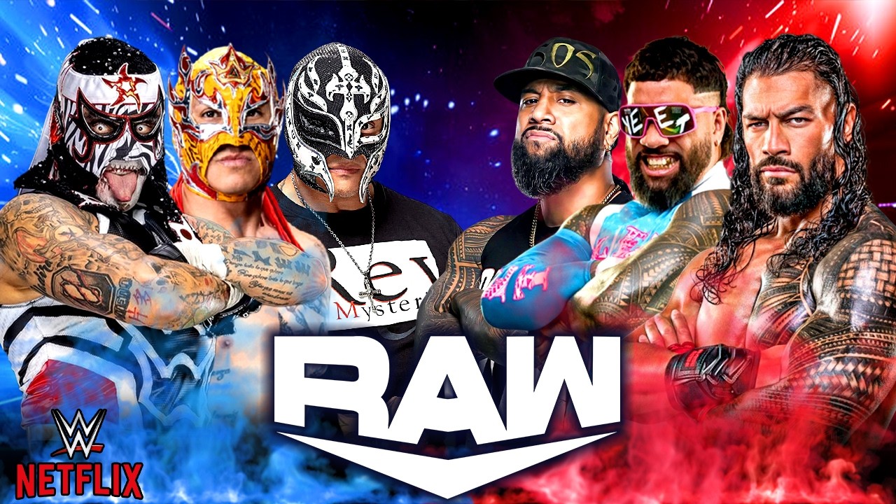 WWE RAW FULL FIGHT Rey Mysterio Penta & Rey Fenix vs Team Roman Reigns - 24-Feb-2026