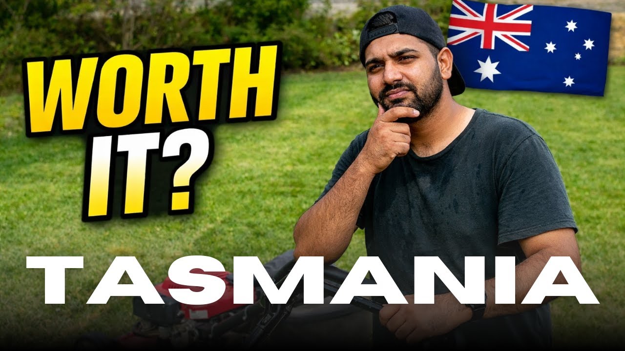 Is Lawn Mowing a Good Job in Australia? | Lawn mowing timelapse | HOBART TASMANIA