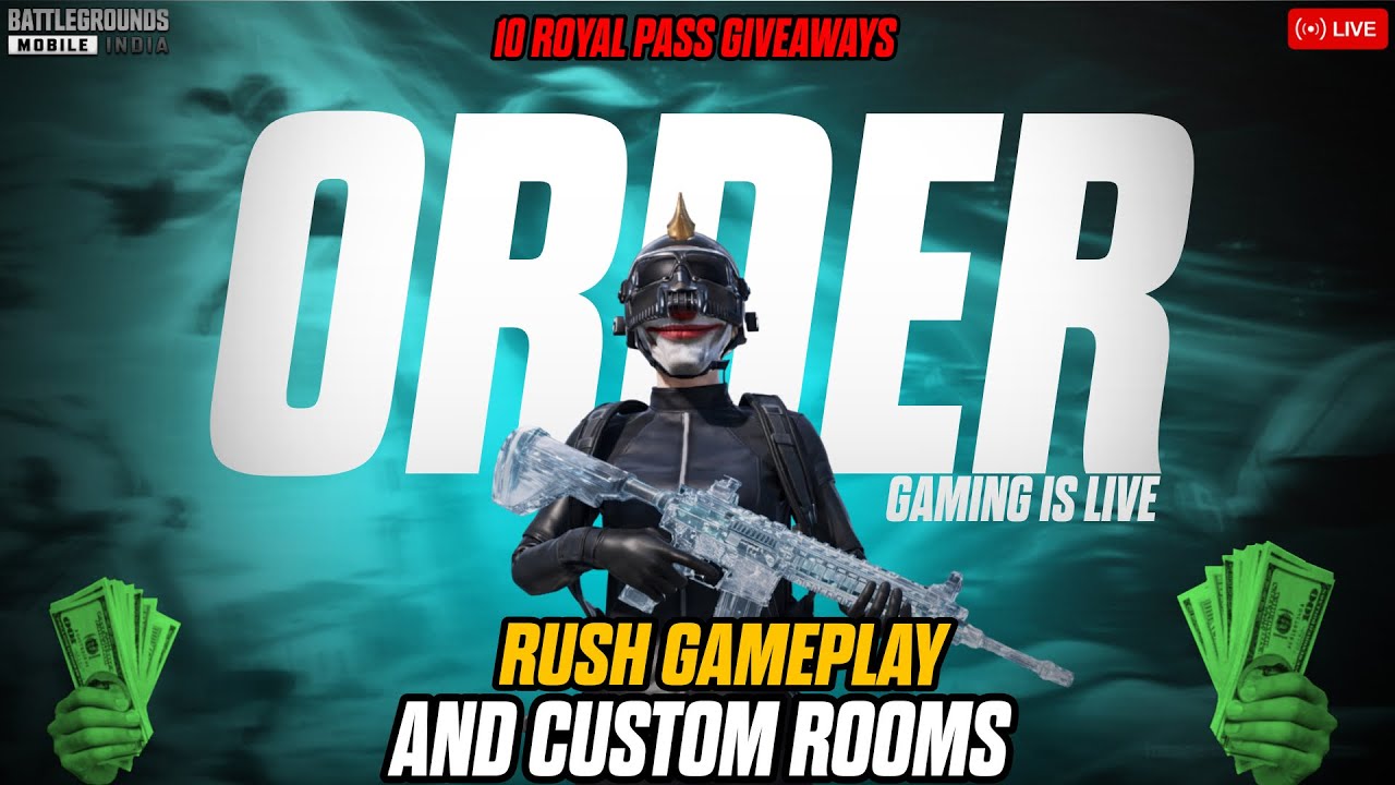 BGMI NEW UPDATE GAMEPLAY | BGMI ROYAL PASS GIVEAWAY 🎁 ! BGMI LIVE | ORDER IS LIVE