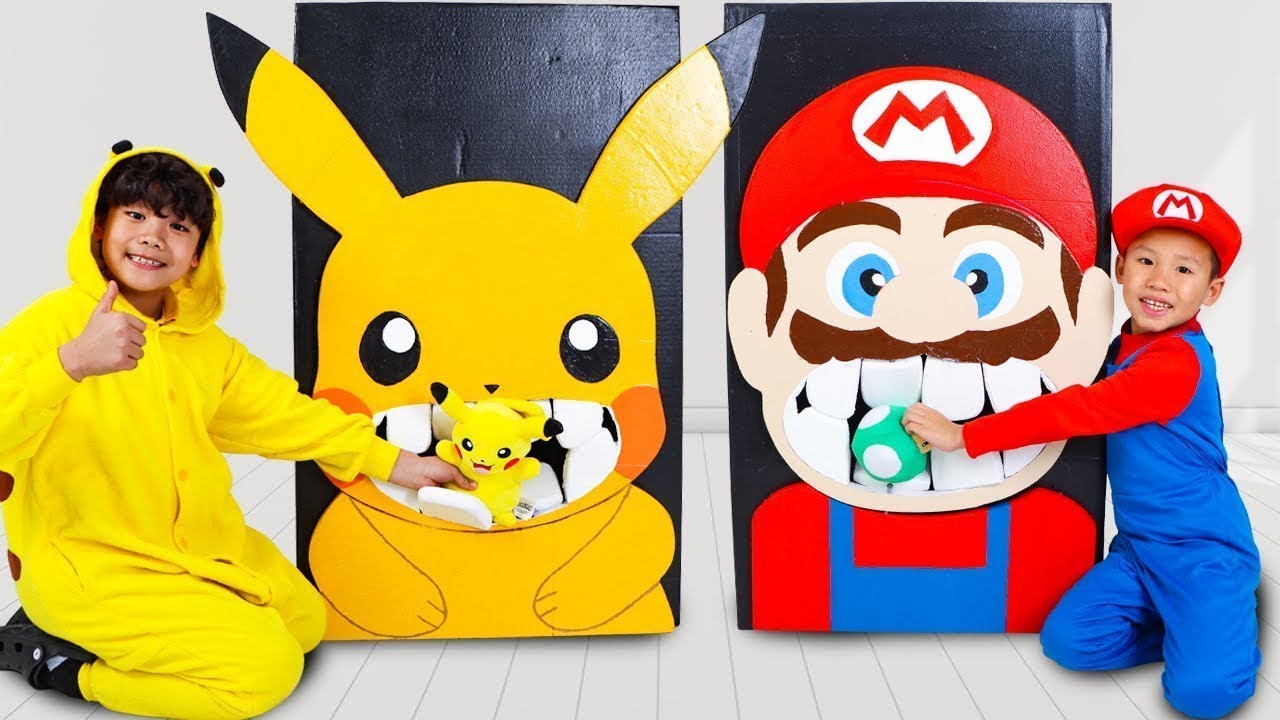Eric, Kaden y Emma en la Carrera Épica y Aventura y Amistad con MARIO, POKÉMON Y BOWSER