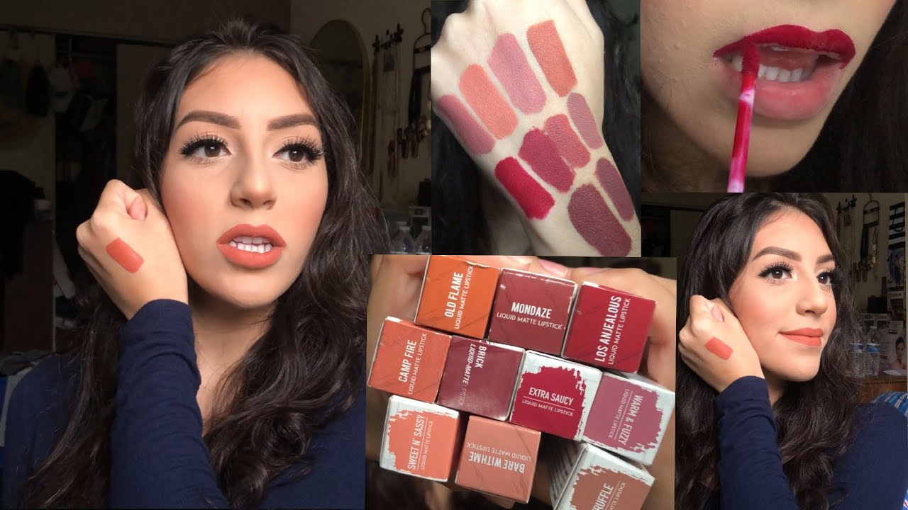 DOSE OF COLORS MATTE LIQUID LIPSTICK LIP SWATCHES
