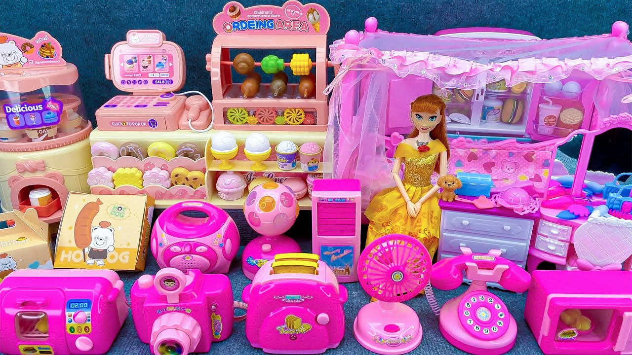 20 Minutes Satisfying with Unboxing Barbie Princess Bed ＆ Wardrobe Collection Toys Review | ASMR