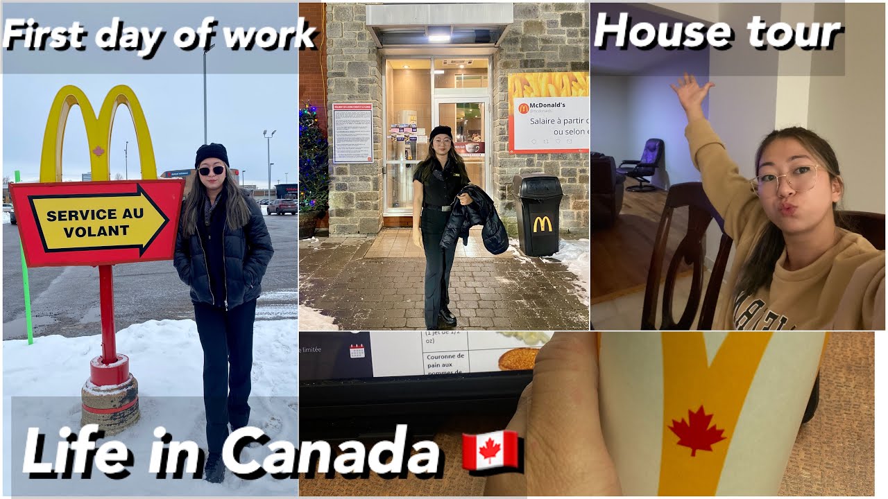 First day of work | Fast food supervisor in Canada | House Tour