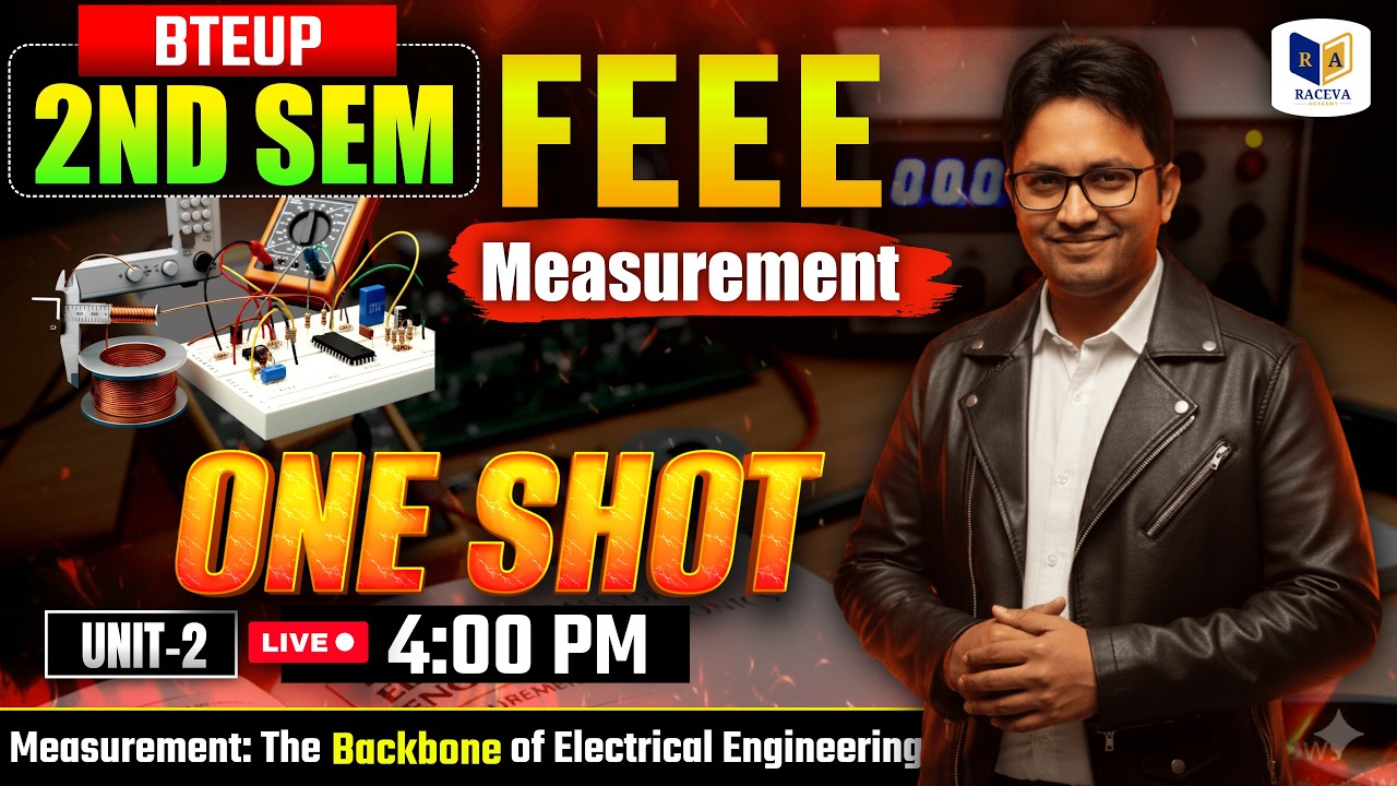 BTEUP 2nd Sem FEEE Measurement One Shot 🔥 | Unit-2 Full Theory + Numericals | 4 PM Live