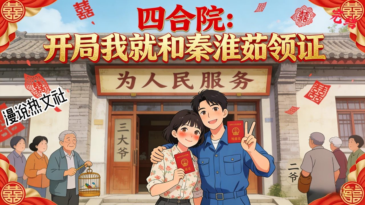 完结《四合院:开局我就和秦淮茹领证》何雨柱穿越到四合院第一天就截胡了秦淮茹，由于‘何雨柱’的蝴蝶效应，白寡妇和贾张氏被劳教，贾东旭成为了赘婿，闫解成怎么成了何雨柱的徒孙的？ #四合院#穿越#男频衍生