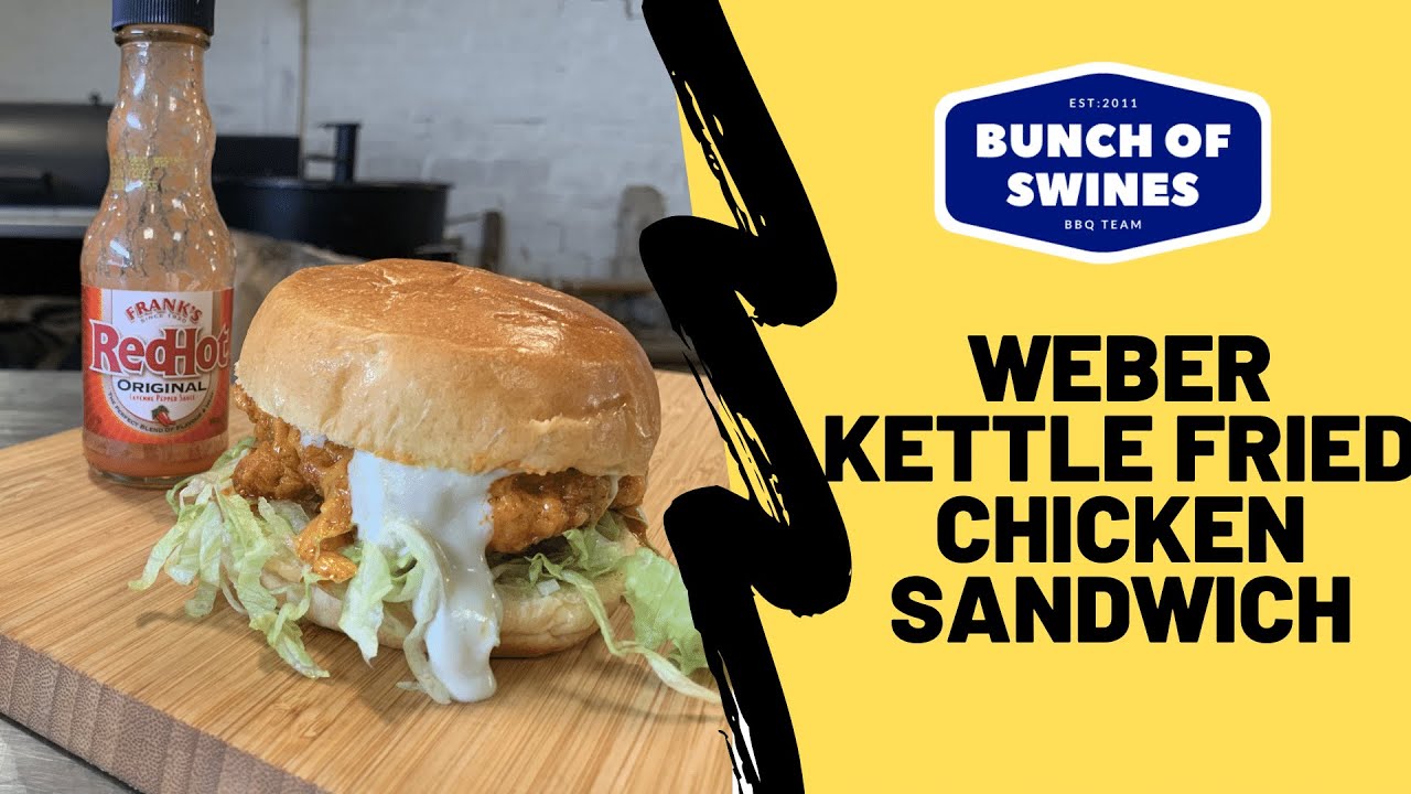 BBQ Fried Chicken - Redneck Slow 'N Sear - Weber Kettle Mod
