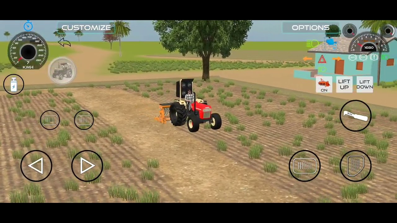 SWARAJ 855 ploughing on field #explore #bikegame #gaming #trending #gta 